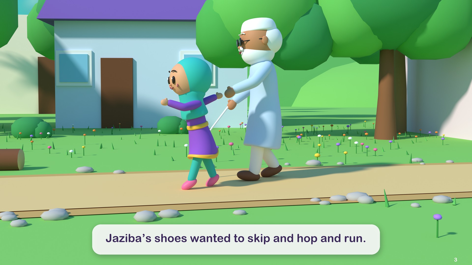 Jaziba’s shoes wanted to skip and hop and run.