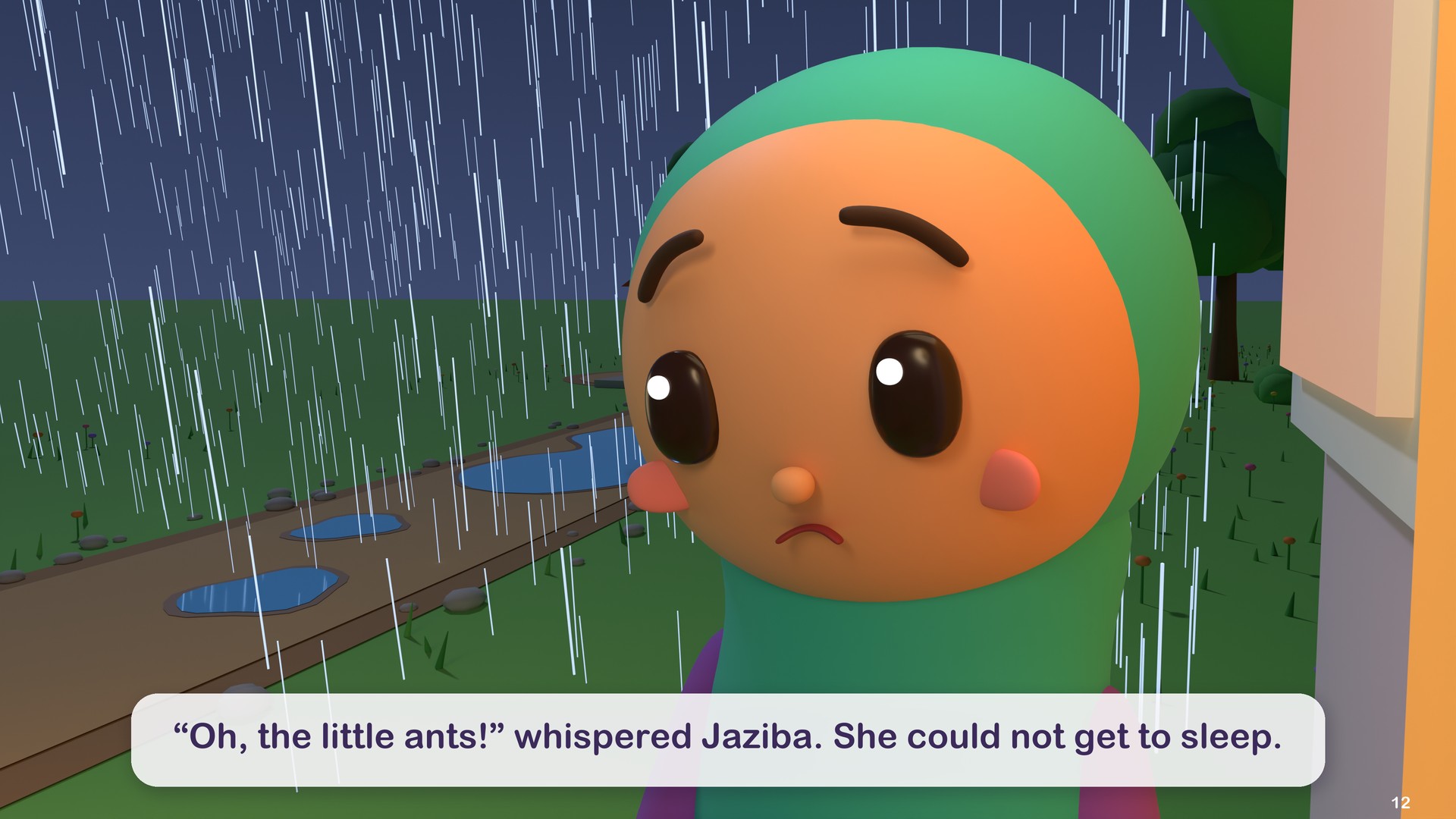 “Oh, the little ants!” whispered Jaziba. She could not get to sleep.