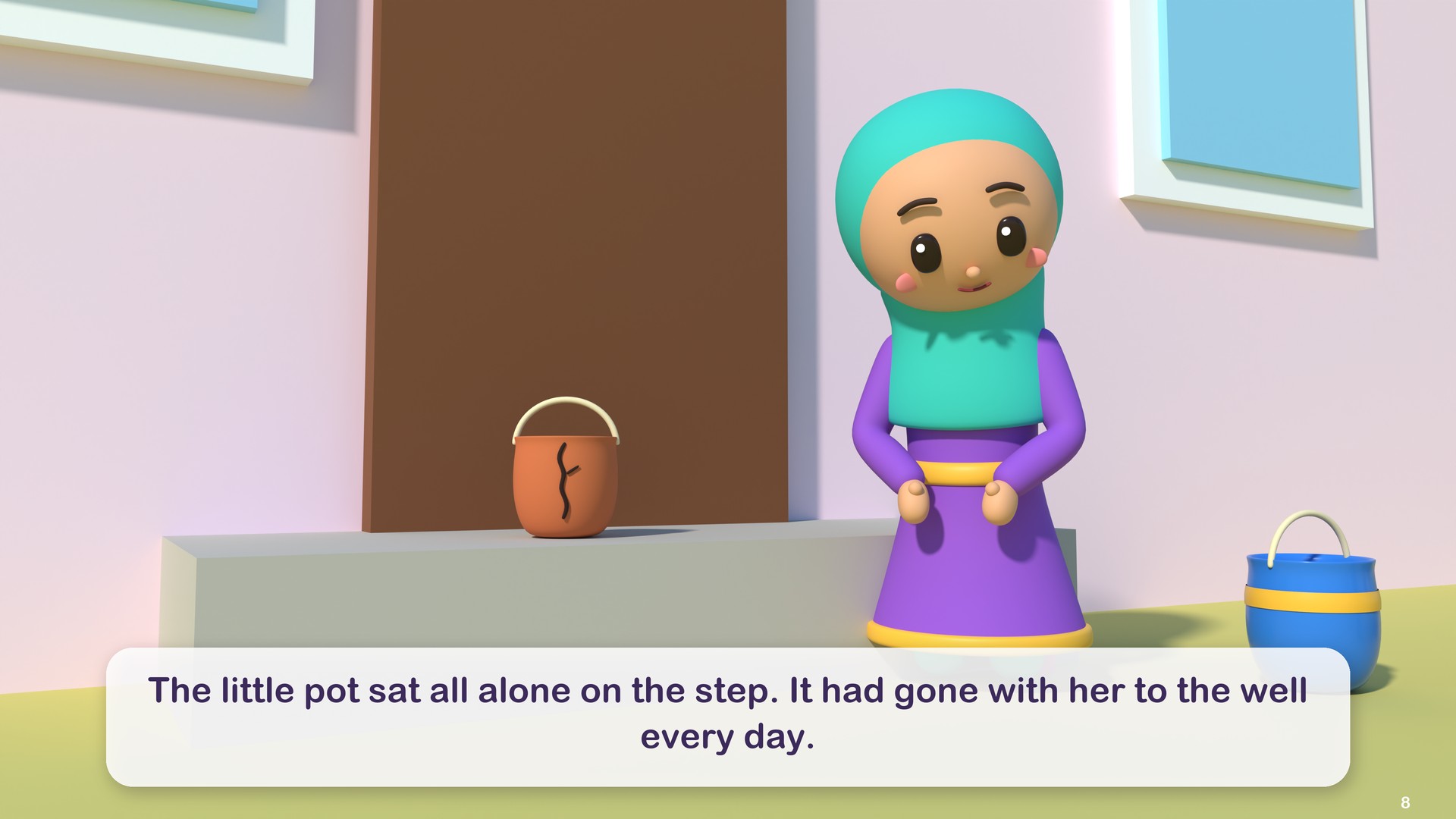 The little pot sat all alone on the step. It had gone with her to the well every day.