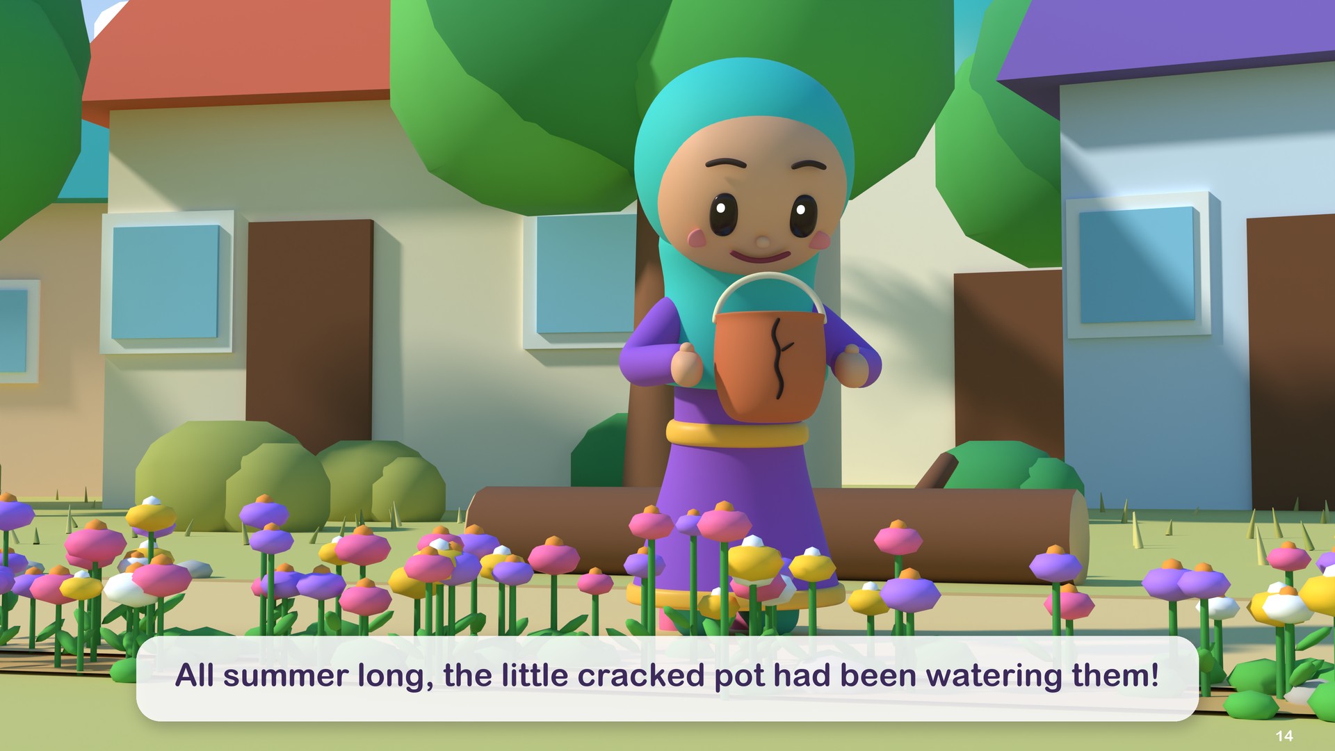 All summer long, the little cracked pot had been watering them!