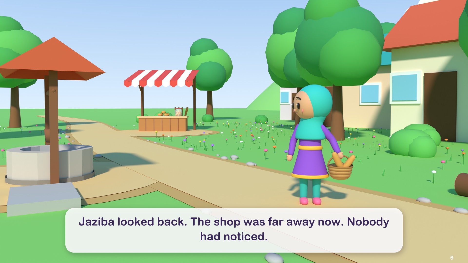 Jaziba looked back. The shop was far away now. Nobody had noticed.