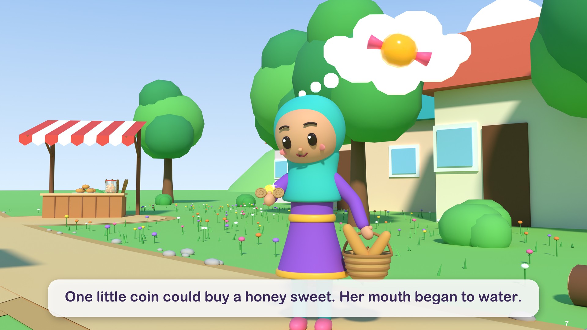 One little coin could buy a honey sweet. Her mouth began to water.
