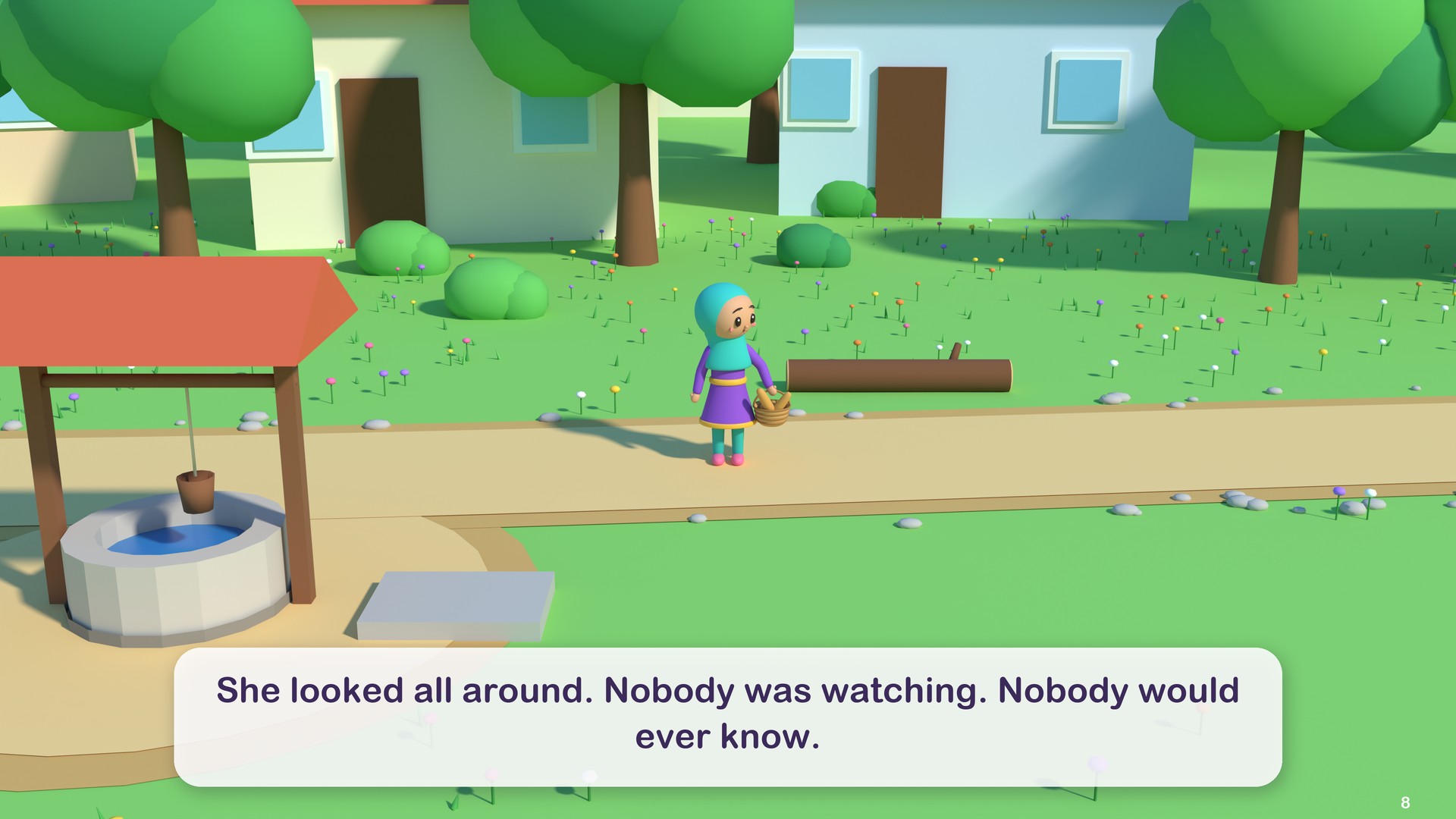 She looked all around. Nobody was watching. Nobody would ever know.