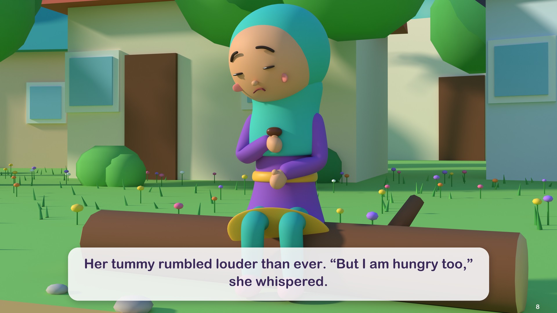 Her tummy rumbled louder than ever. “But I am hungry too,” she whispered.