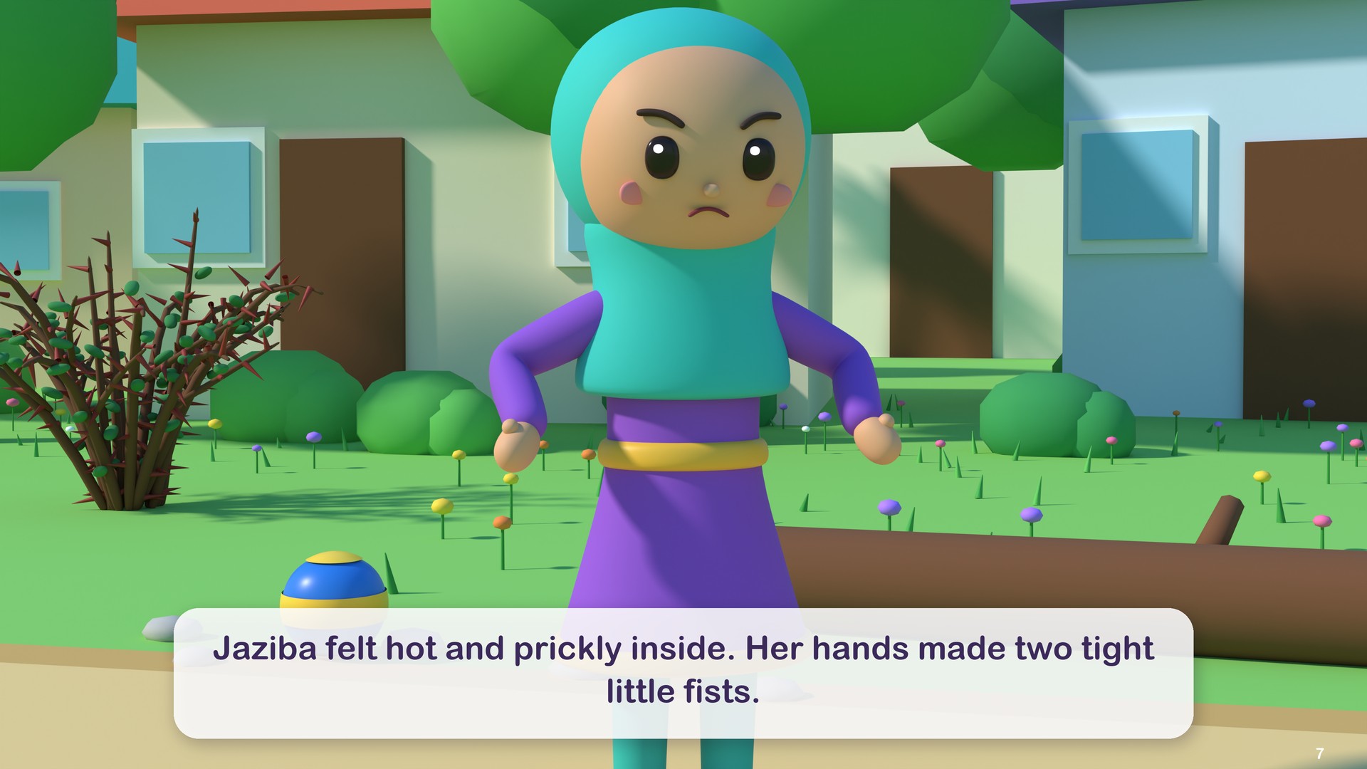 Jaziba felt hot and prickly inside. Her hands made two tight little fists.