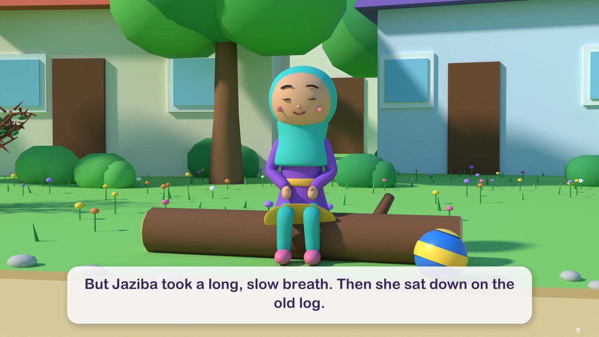 But Jaziba took a long, slow breath. Then she sat down on the old log.